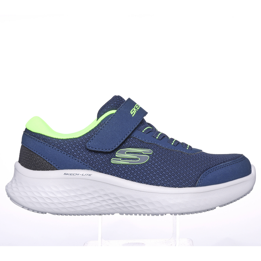 Skechers 404015L Boys Trainer-Navy/Lime