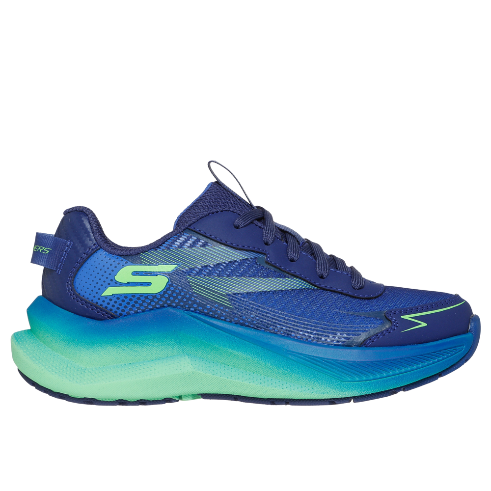 Skechers 404023L Boys Trainer-Navy/Lime