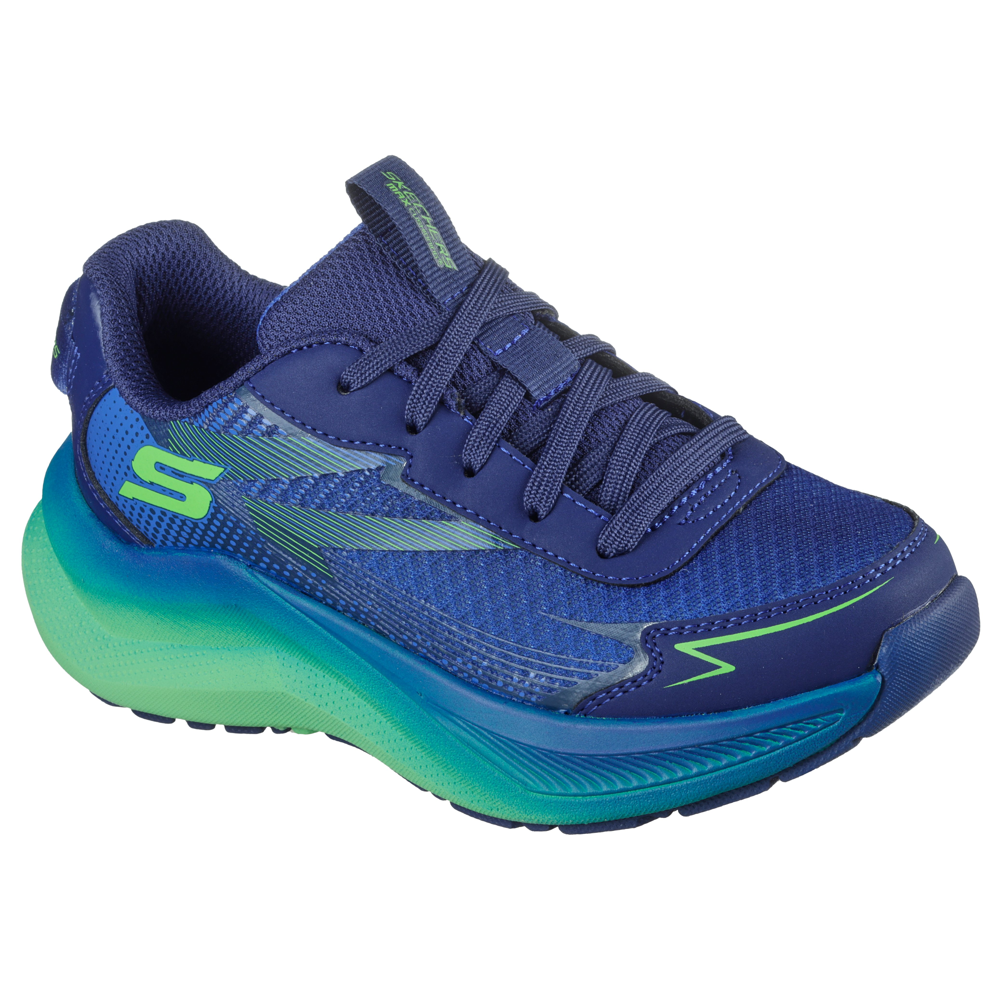 Skechers 404023L Boys Trainer-Navy/Lime