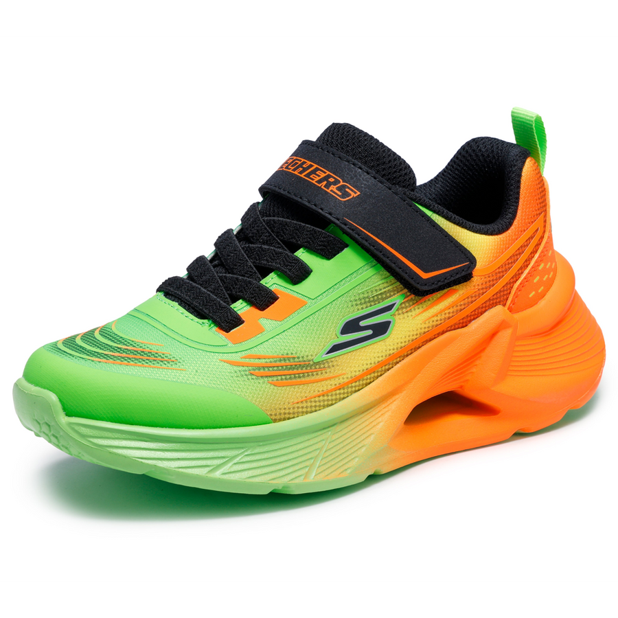 Skechers 404040l Boys Trainer-Green Multi