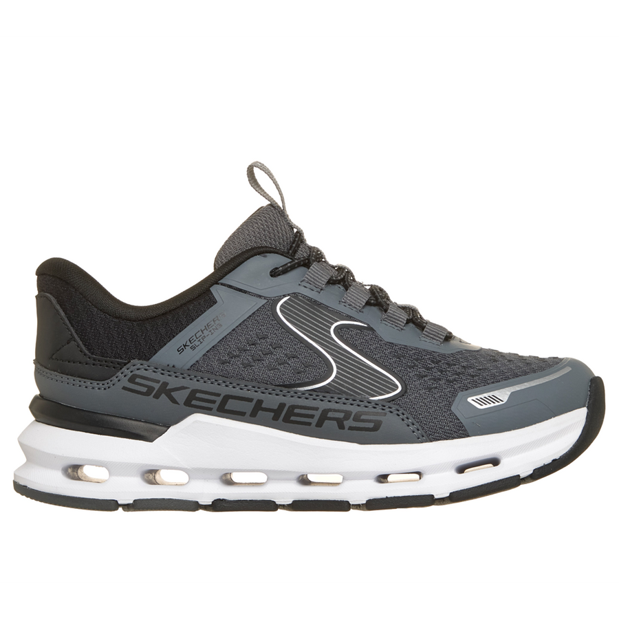 Skechers 404203l Boys Trainer-Charcoal/Black
