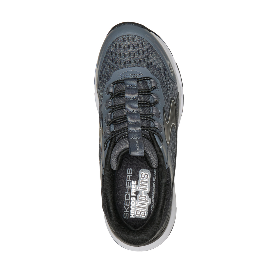 Skechers 404203l Boys Trainer-Charcoal/Black