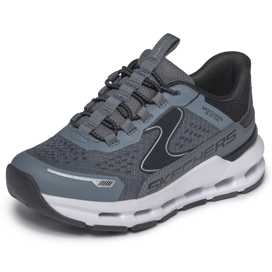 Skechers 404203l Boys Trainer-Charcoal/Black