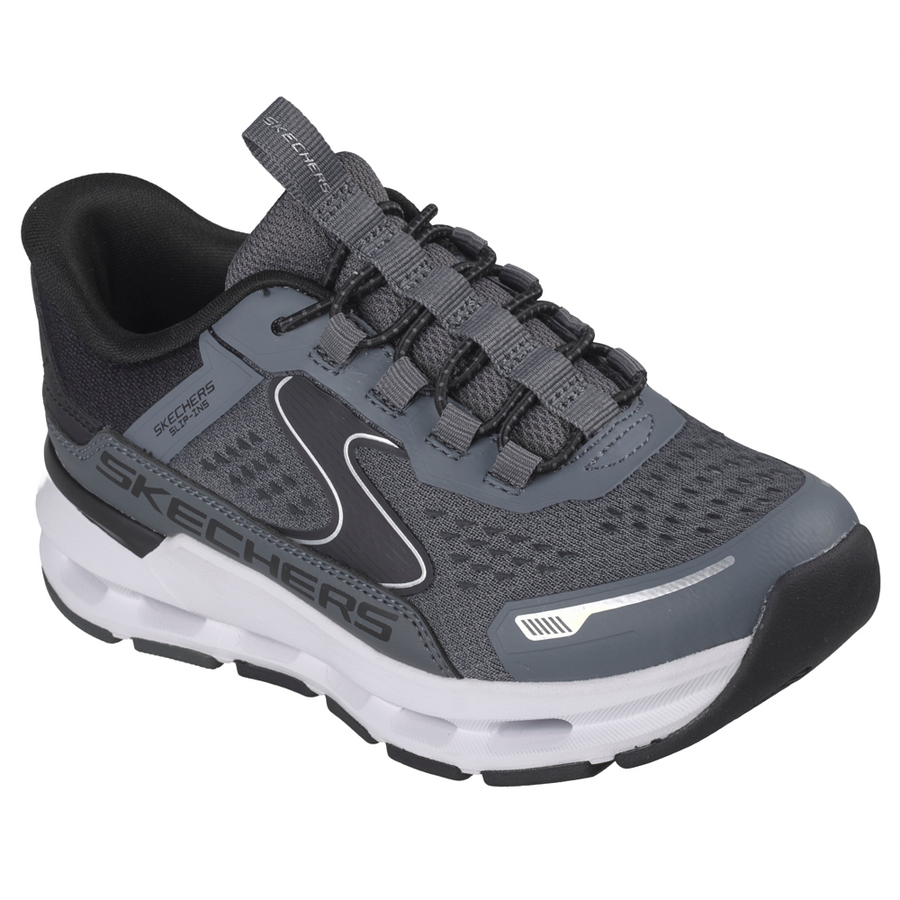 Skechers 404203l Boys Trainer-Charcoal/Black