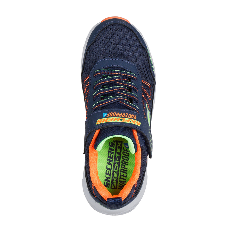 Skechers 406334l Boys Trainer-Navy/Orange