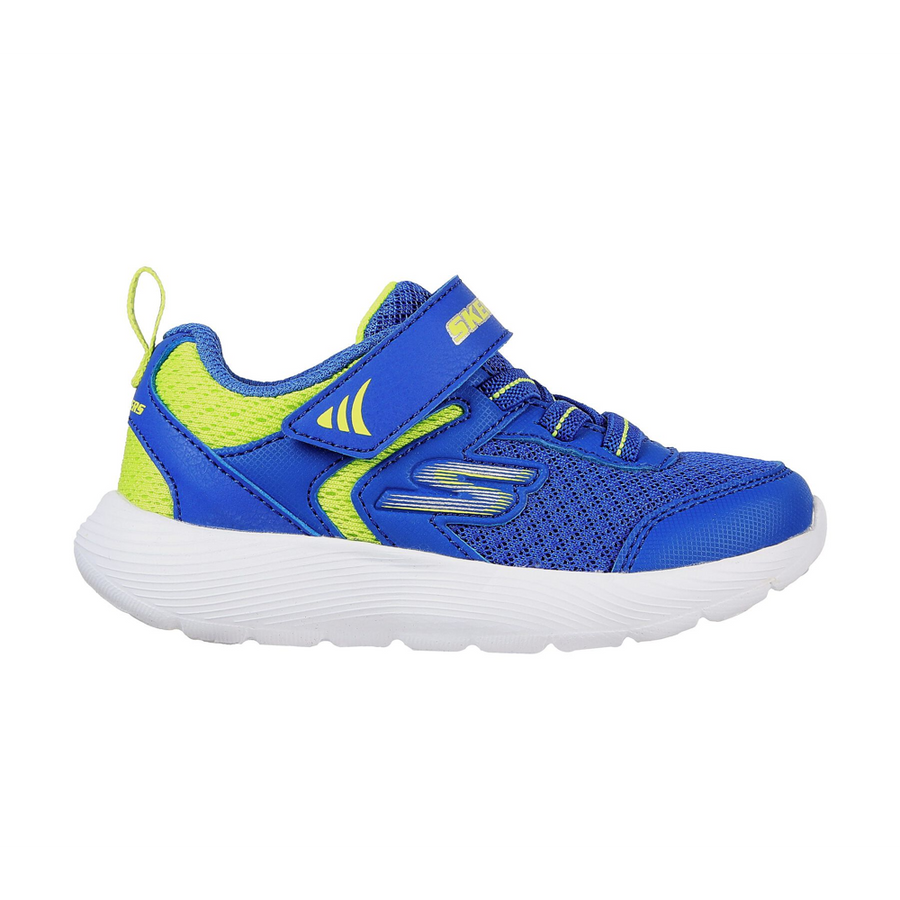 Skechers 407237 Boys Trainer-Blue/Lime