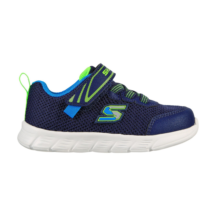 Skechers 407305 Boys Trainer-Navy/Lime