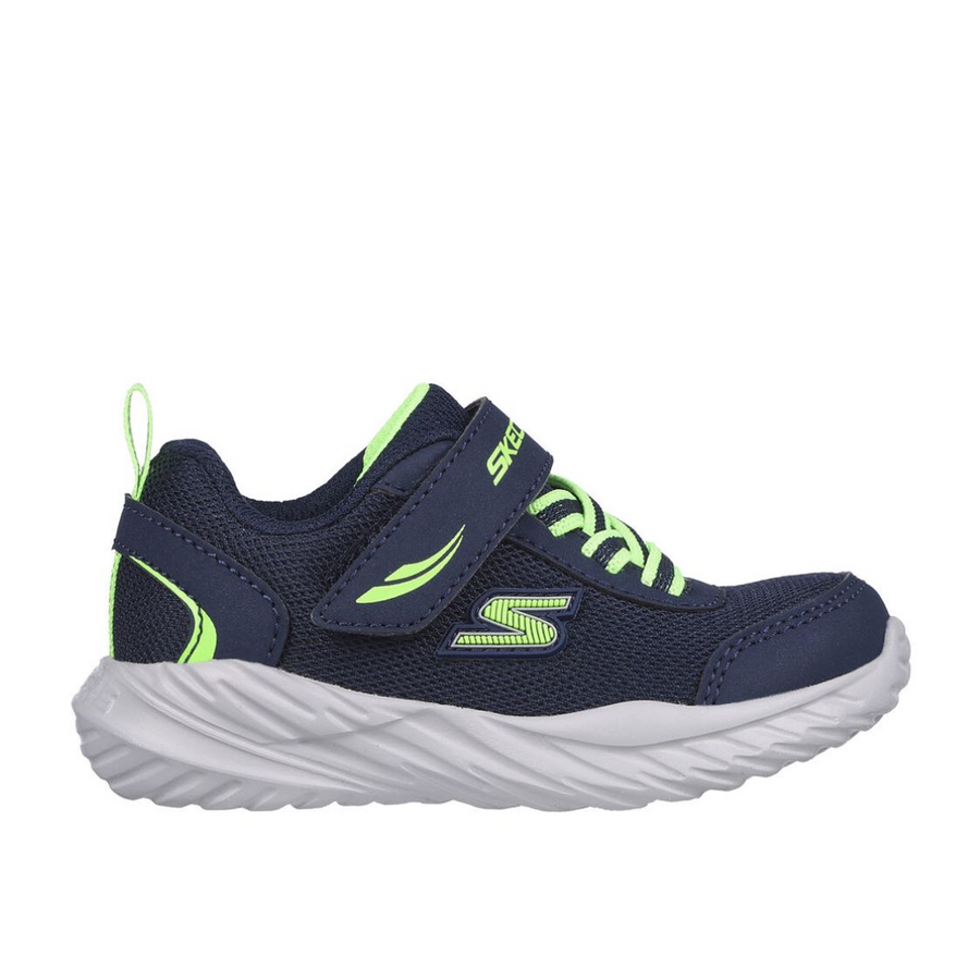 Skechers 407308N Boys Trainer-Navy/Lime