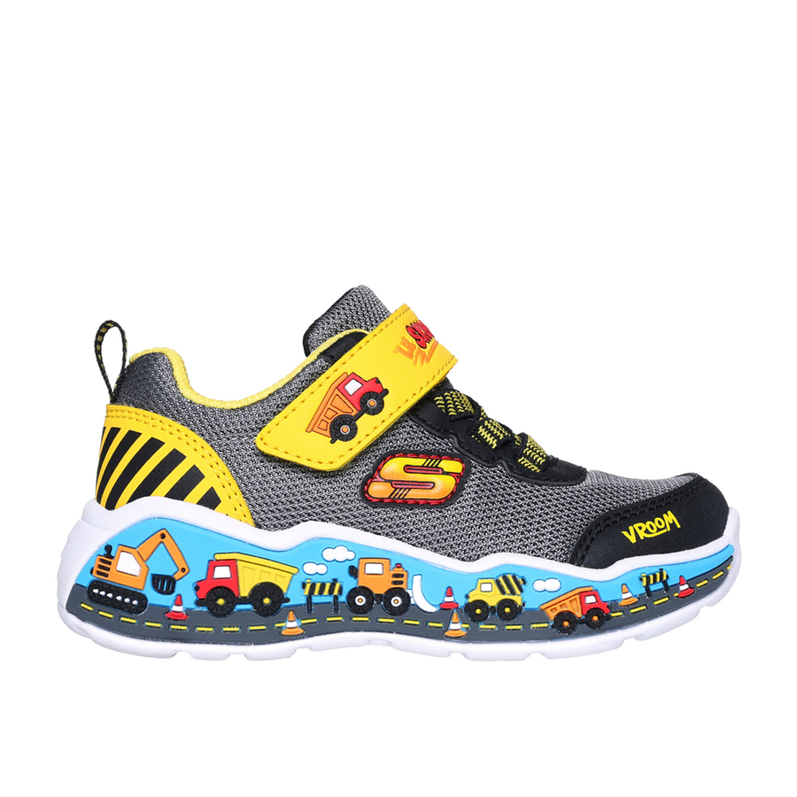 Skechers 407312n Boys Trainer-Black/Yellow