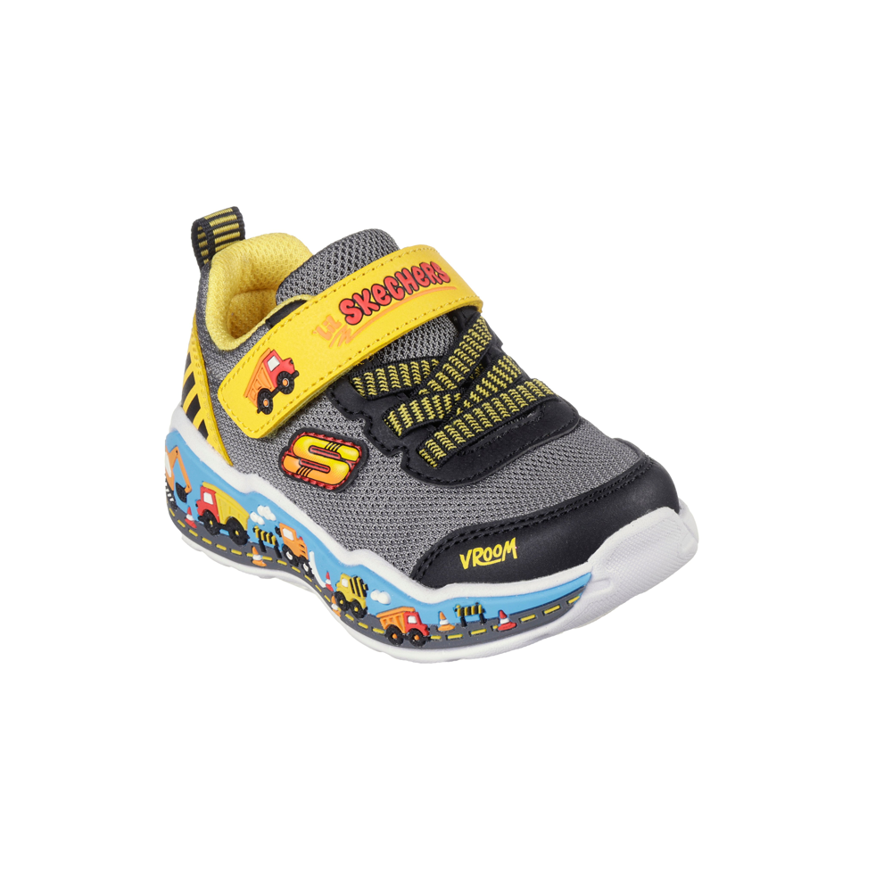 Skechers 407312n Boys Trainer-Black/Yellow