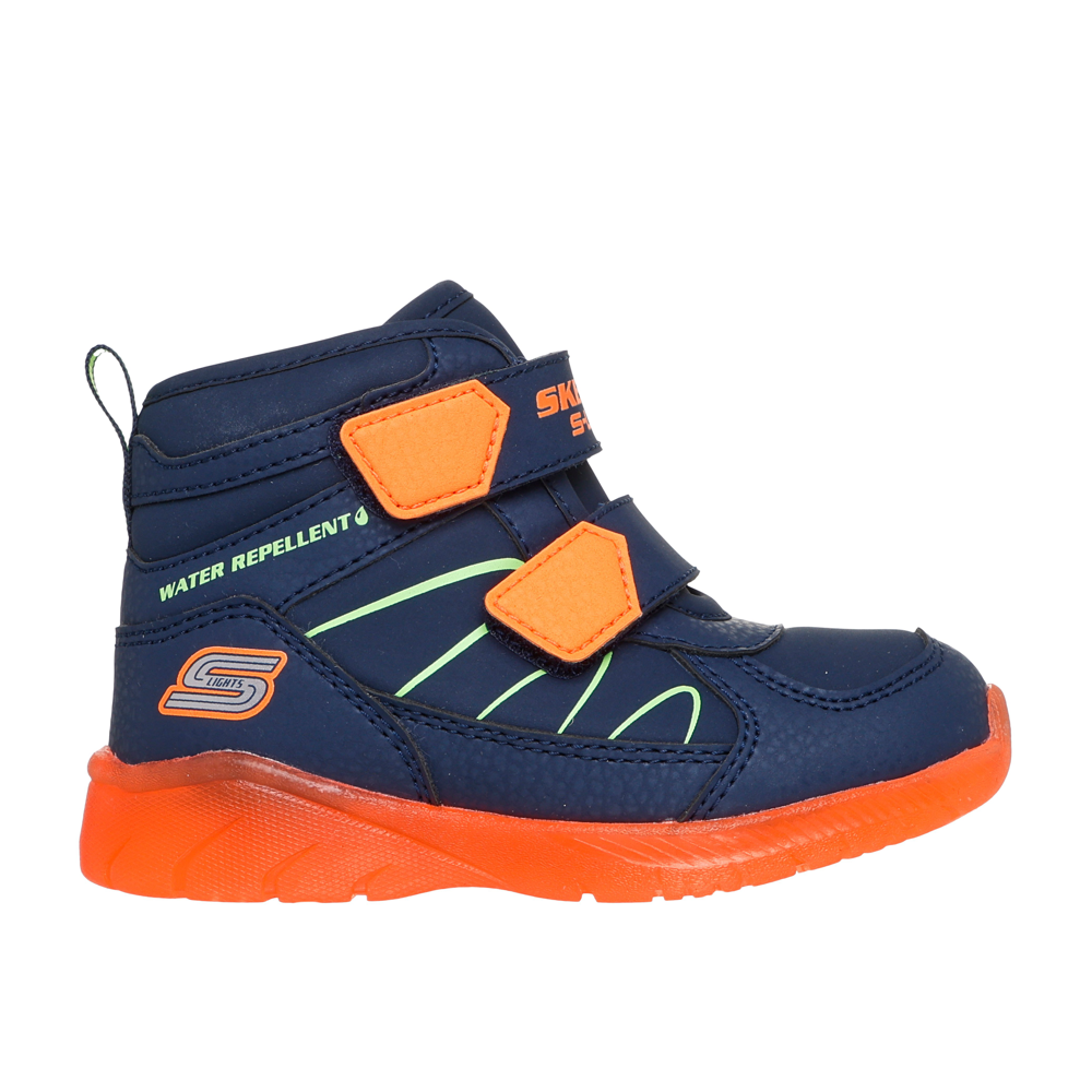 Skechers 407613N Boys Boot-Navy/Orange