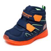 Skechers 407613N Boys Boot-Navy/Orange