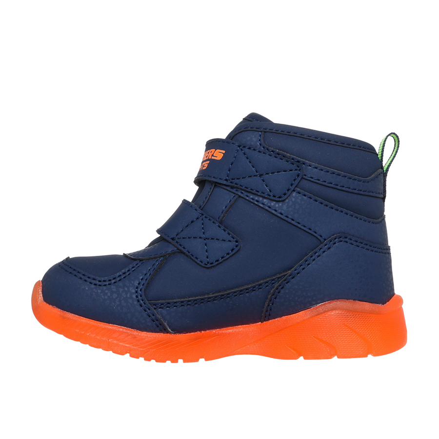 Skechers 407613N Boys Boot-Navy/Orange