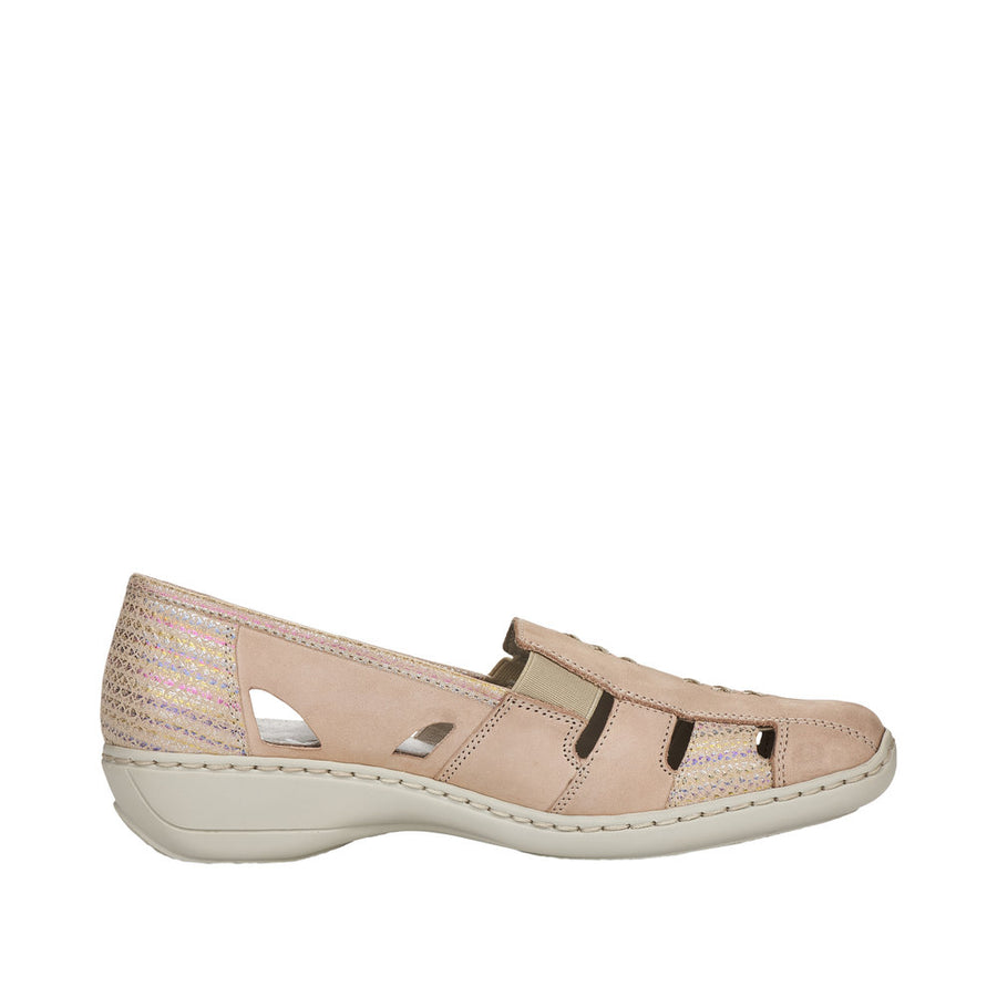 Rieker 41385 Shoes-Beige Multi