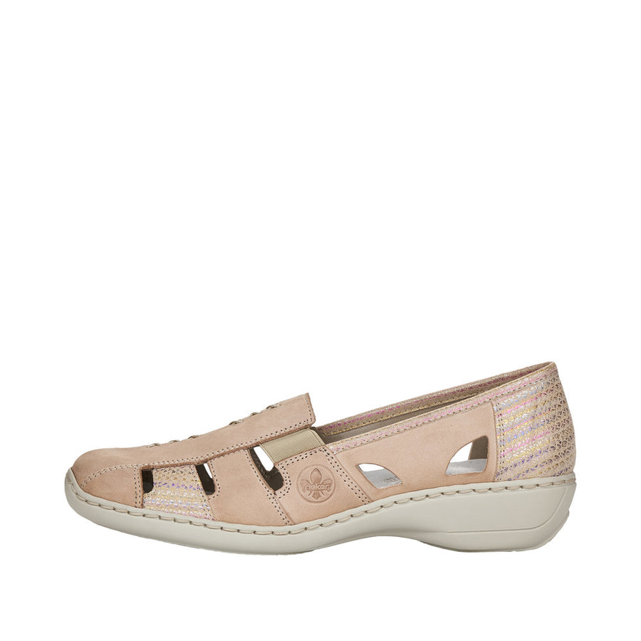 Rieker 41385 Shoes-Beige Multi