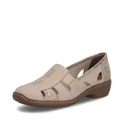 Rieker 41385-63 Ladies Shoes-Beige Combi