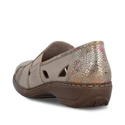 Rieker 41385-63 Ladies Shoes-Beige Combi