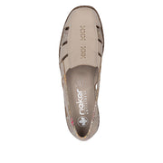 Rieker 41385-63 Ladies Shoes-Beige Combi