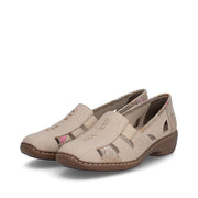 Rieker 41385-63 Ladies Shoes-Beige Combi