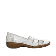 Rieker 41385 Shoes-White/Silver