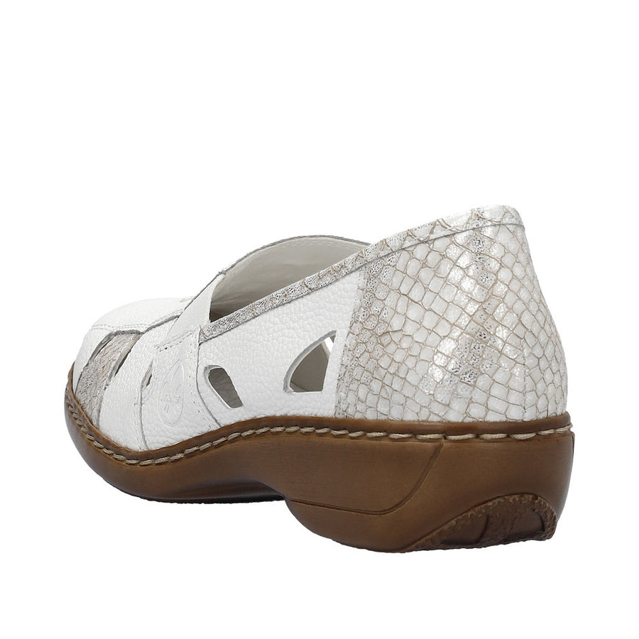 Rieker 41385 Shoes-White/Silver