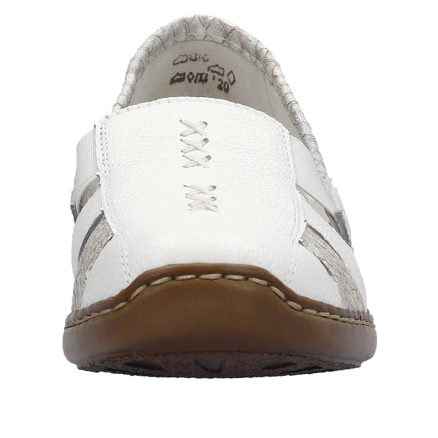 Rieker 41385 Shoes-White/Silver