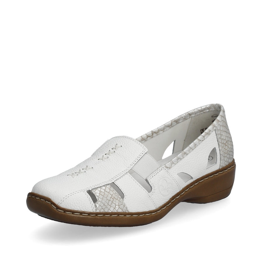 Rieker 41385-80 Ladies Shoes-Off White