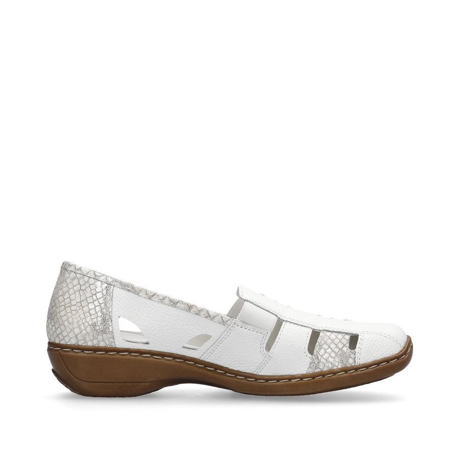 Rieker 41385-80 Ladies Shoes-Off White