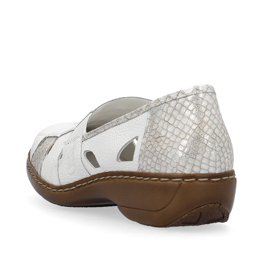 Rieker 41385-80 Ladies Shoes-Off White