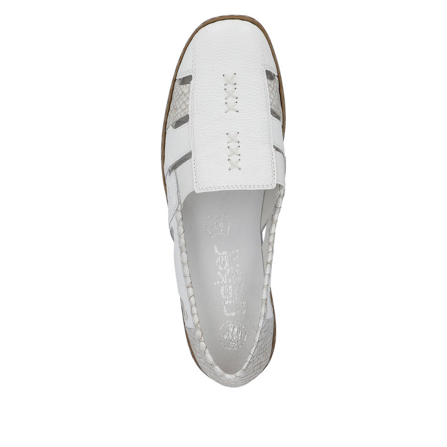 Rieker 41385-80 Ladies Shoes-Off White