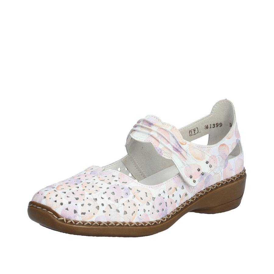 Rieker 41399 Shoes-White/Lilac