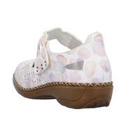 Rieker 41399 Shoes-White/Lilac