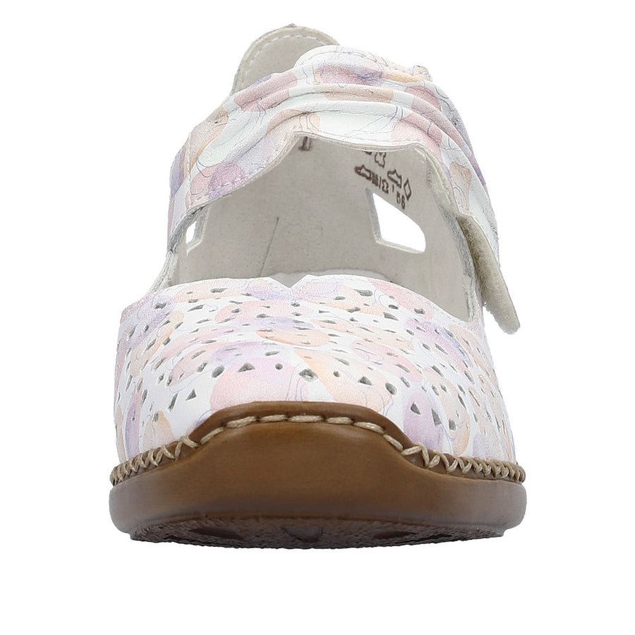 Rieker 41399 Shoes-White/Lilac