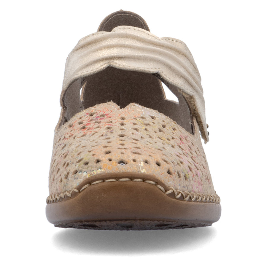 Rieker 41399-92 Shoes-Beige Multi