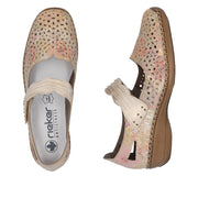 Rieker 41399-92 Shoes-Beige Multi