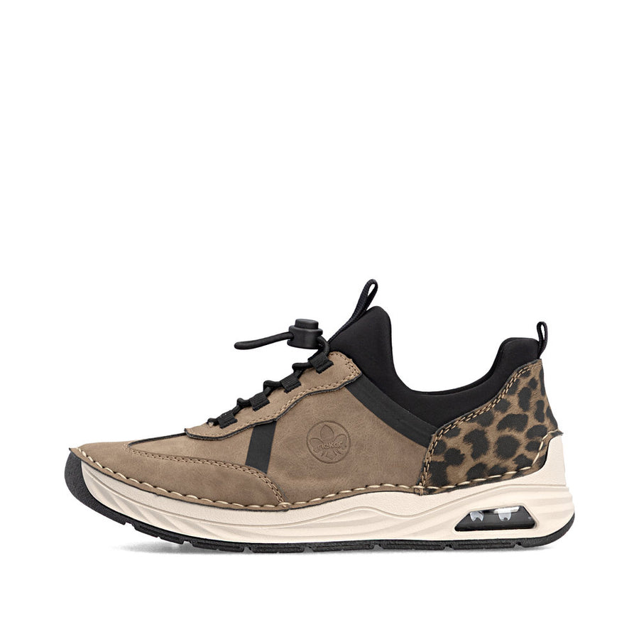 Rieker 44551-24 Shoe-Taupe Multi