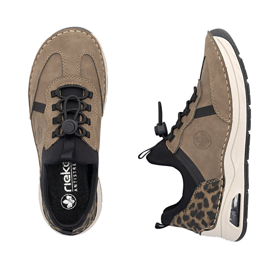 Rieker 44551-24 Shoe-Taupe Multi