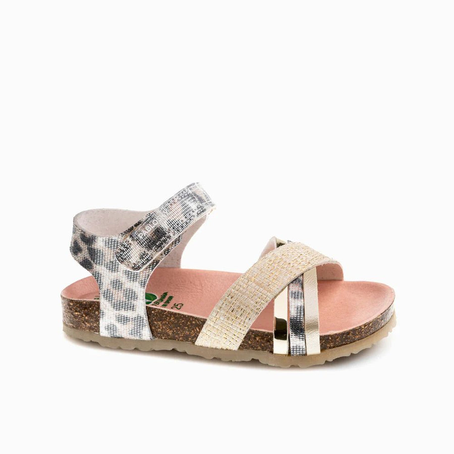 Pablosky 447207 Girls' Sandal-White Leopard