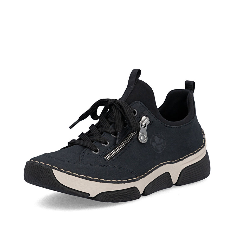 Rieker 45973-17 Ladies' Shoes-Navy/Black