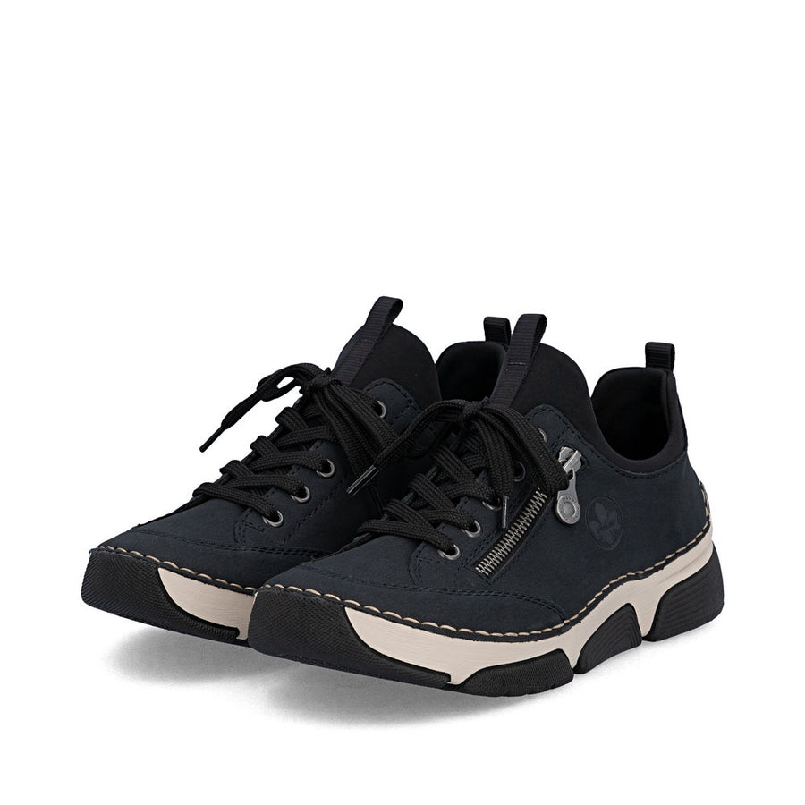 Rieker 45973-17 Ladies' Shoes-Navy/Black