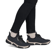 Rieker 45973-17 Ladies' Shoes-Navy/Black