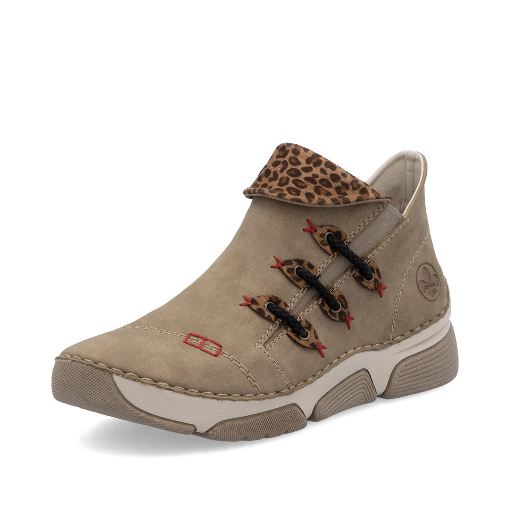 Rieker 45983 Ankle Boots-Taupe Multi