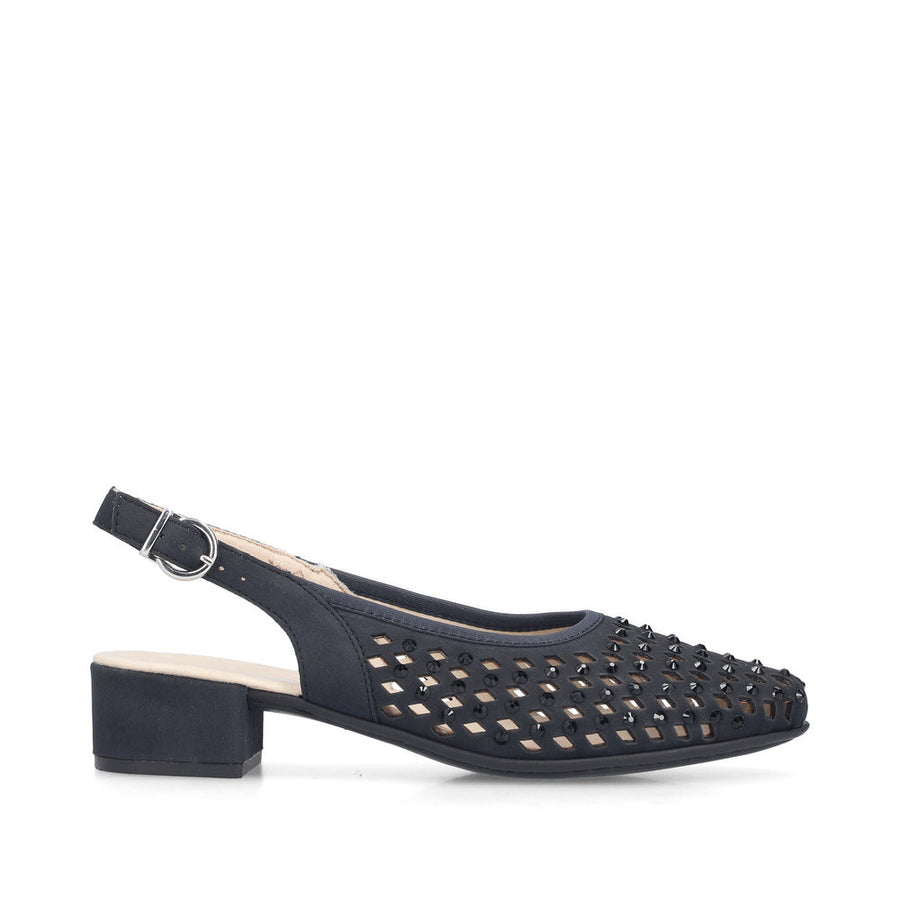 Rieker 47074-14 Ladies' Shoes-Navy