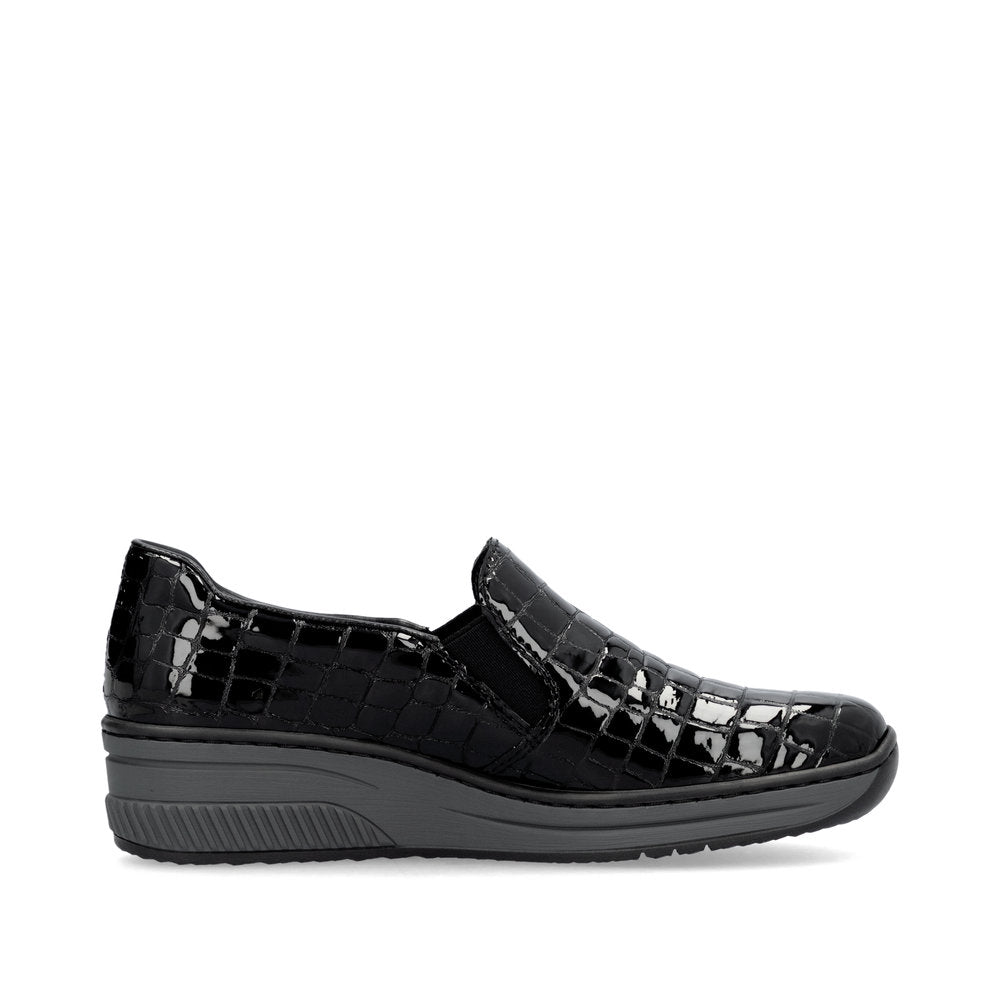 Rieker 48752 Shoes-Black Croc