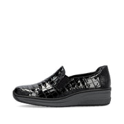 Rieker 48752 Shoes-Black Croc