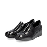 Rieker 48752 Shoes-Black Croc