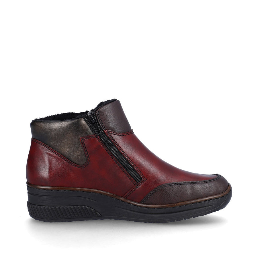 Rieker 48754 Ankle Boots-Bordo