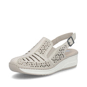 Rieker 48763-60 Ladies' Shoes-Cream