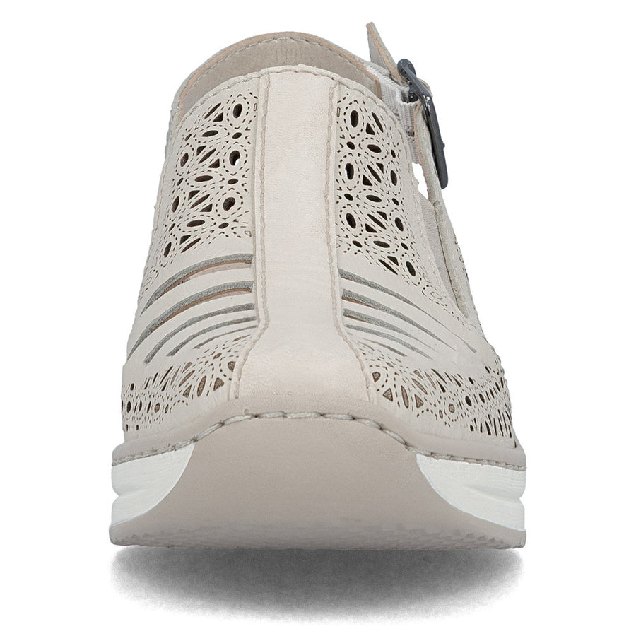 Rieker 48763-60 Ladies' Shoes-Cream
