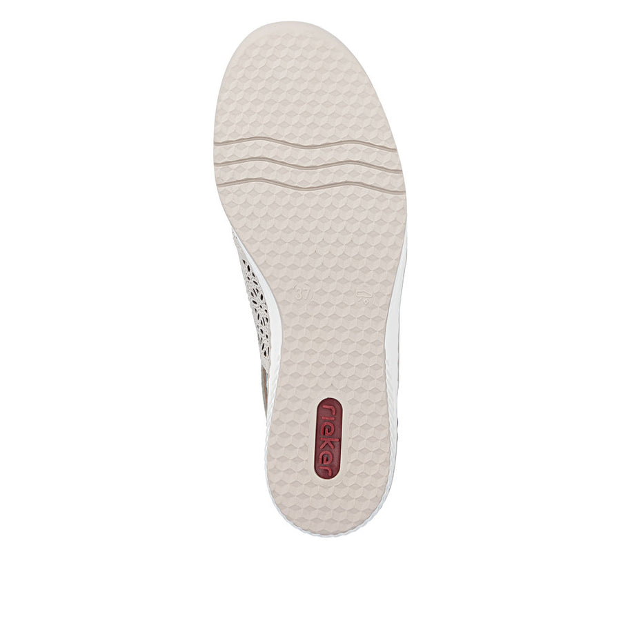 Rieker 48763-60 Ladies' Shoes-Cream